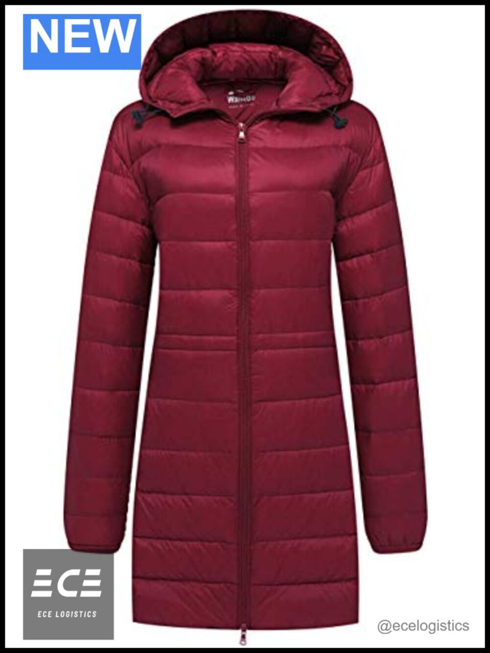 Women's Quilted Puffer Coat Hooded Lightweight Winter Jacket